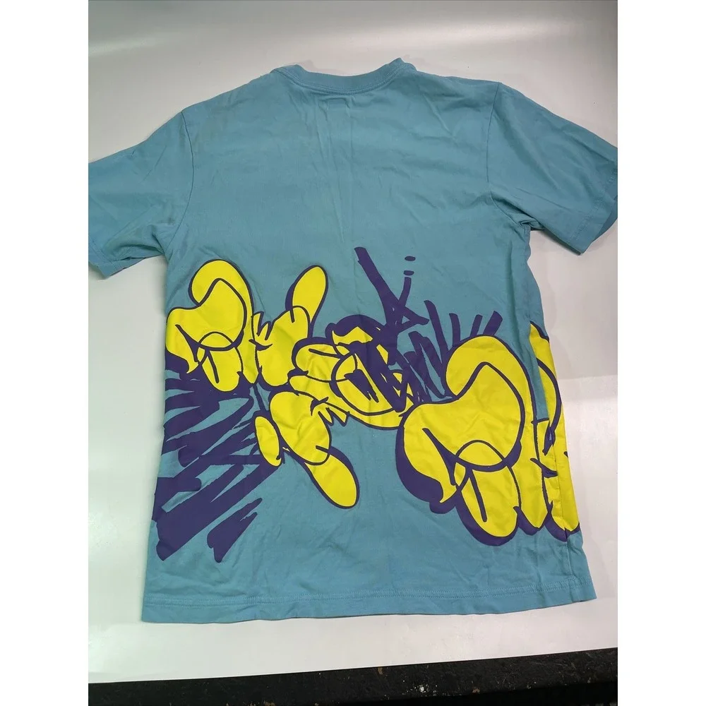 ADIDAS SLICK X 2010 Collection Blue Graffiti Tee Size Small RARE Art Hipster